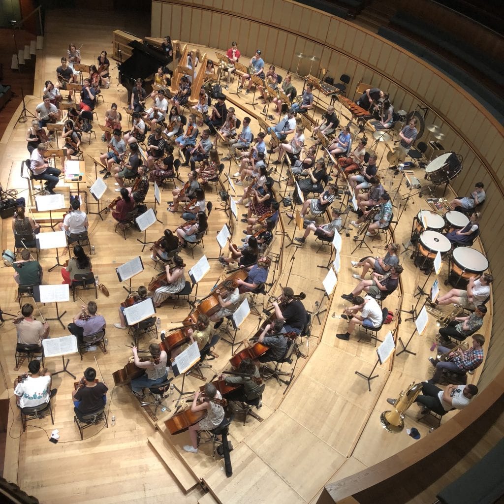 First rehearsal at the Esplanade Concert Hall in Singapore. By Paul Dalgarno.