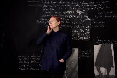 One of ABC Top 5 Arts' ambassadors Sally Smart, in her studio. Photo: Giulia McGauran.
