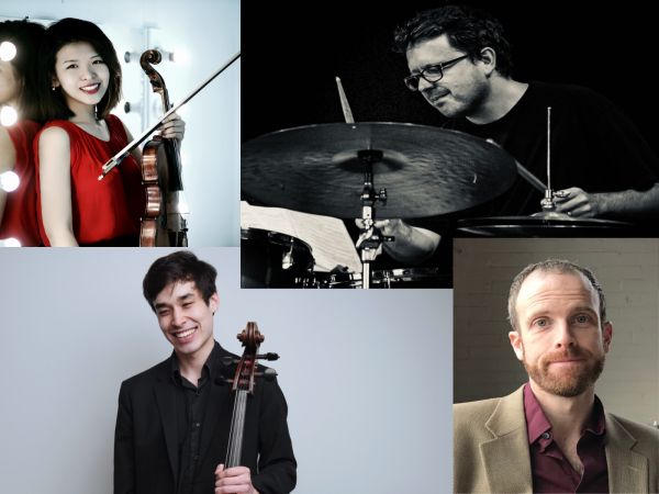 Clockwise from top left: Wenhong Luo, Dylan van der Schyff, John Gabriel and Richard Narroway join the Melbourne Conservatorium in 2020. Composite image. 