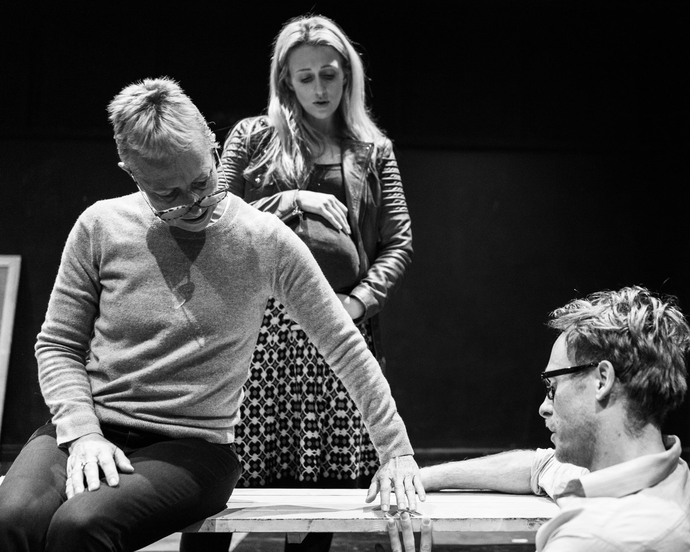 Rehearsal time with Director Tanya Gerstle and members of Polygraph cast. Image supplied.