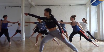 VCA Dancers at Tanzfabrik, Berlin. Workshop with choreographer Ayman Harper. By Anna Smith.