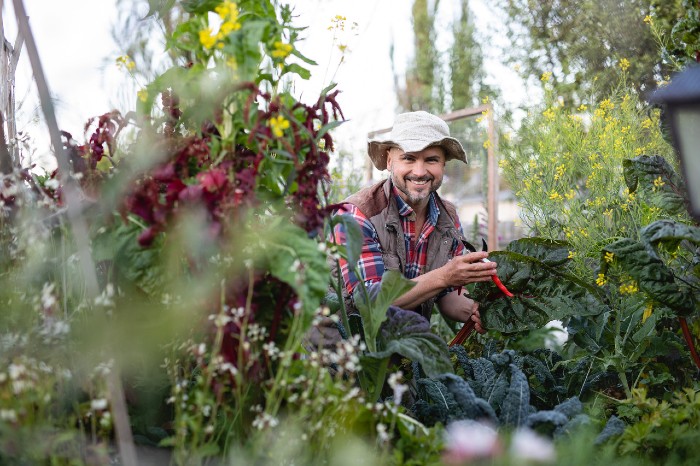 Gregory Lorenzutti is a passionate food-grower. Photo by Hilary Walker.