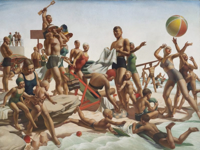 Charles Meere, Australian Beach Pattern (1940). Image courtesy of Art Gallery NSW.