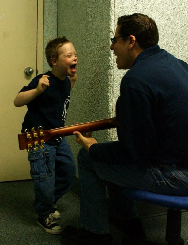 Co-active musical play with Dr John Carpente. Image supplied.