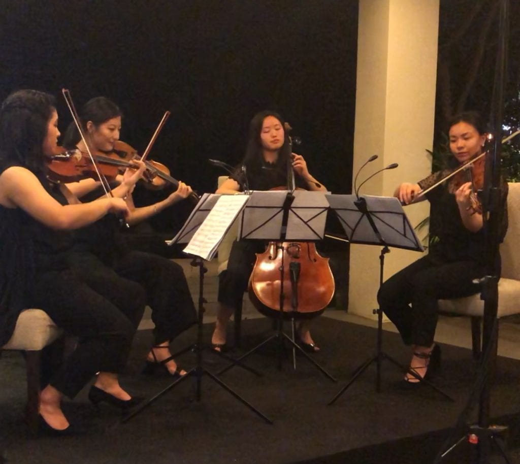 The Invictus Quartet performs at the Australian High Commissioner’s Residence. By Paul Dalgarno.