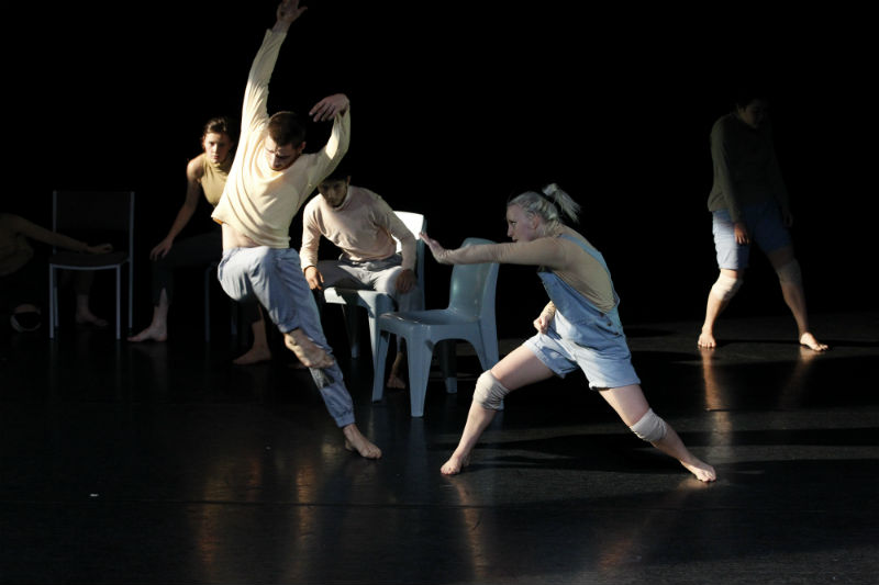 A Ceremony of Senses, 2012, by Larissa McGowan. Foreground dancers: James Batchelor and Amber McCartney. Photo by Jeff Busby.