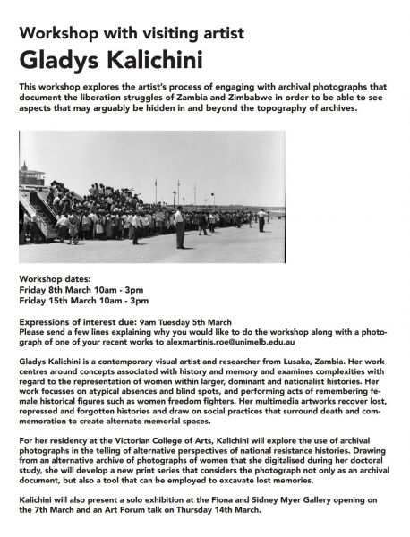 Workshop with visiting artist Gladys Kalichini