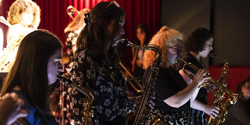 Students from the Melbourne Conservatorium of Music perform as part of Gender Defying Jazz. 
