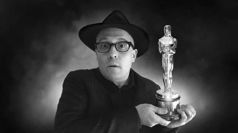 Adam Elliot holding his Oscar statue. Image copyright Adam Elliot Clayographies Pty Ltd.