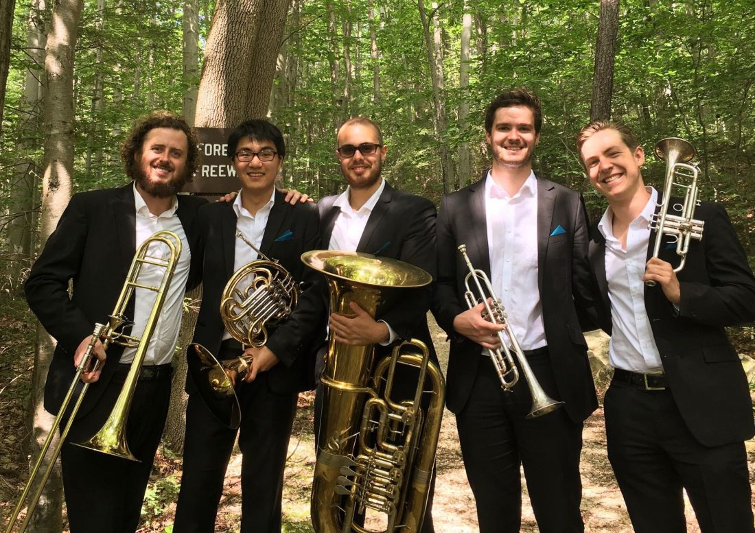 The Maverick Brass Quintet perform selections from Leonard Bernstein: selections from West Side Story (arr. Gale). Supplied.