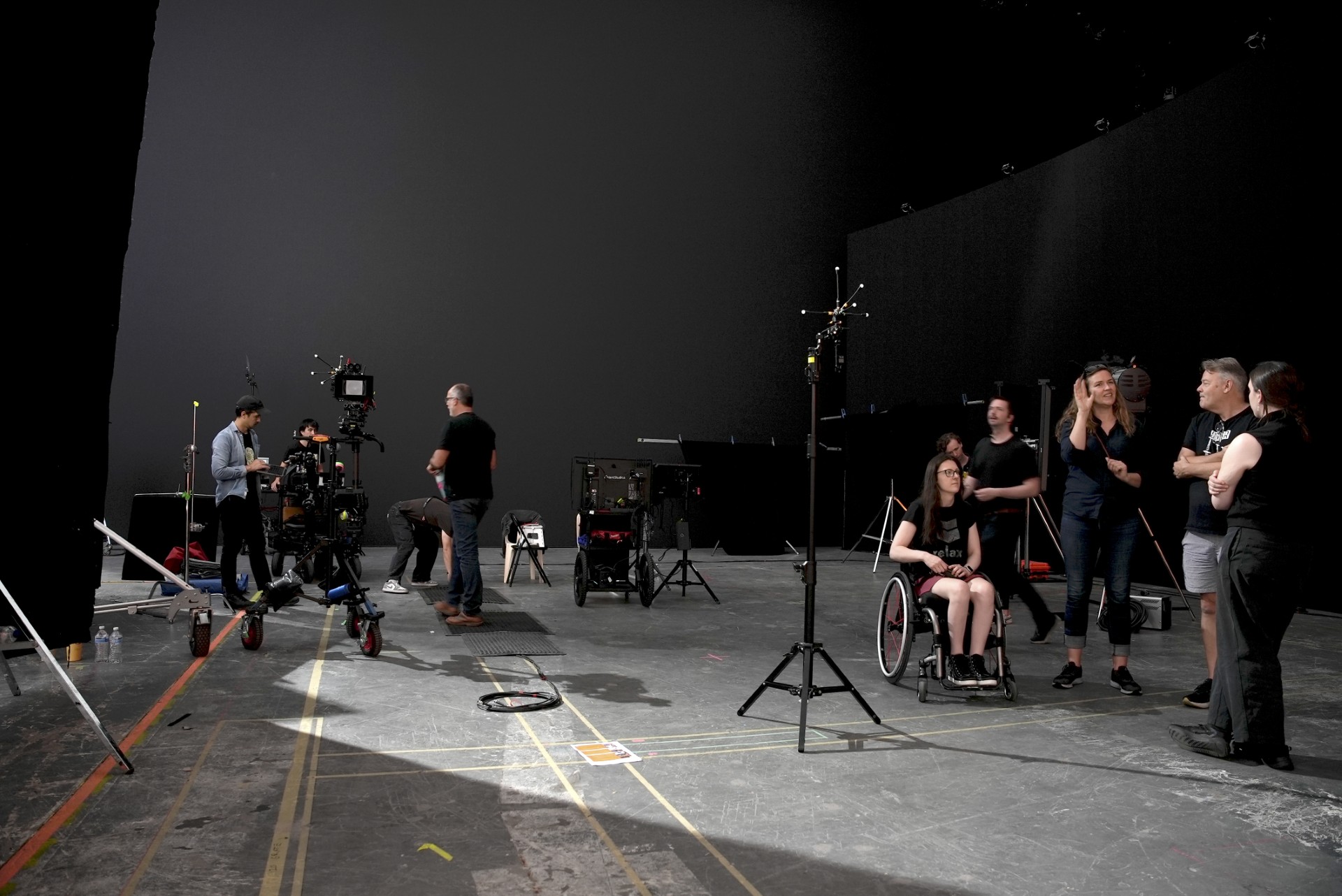 People on a film set